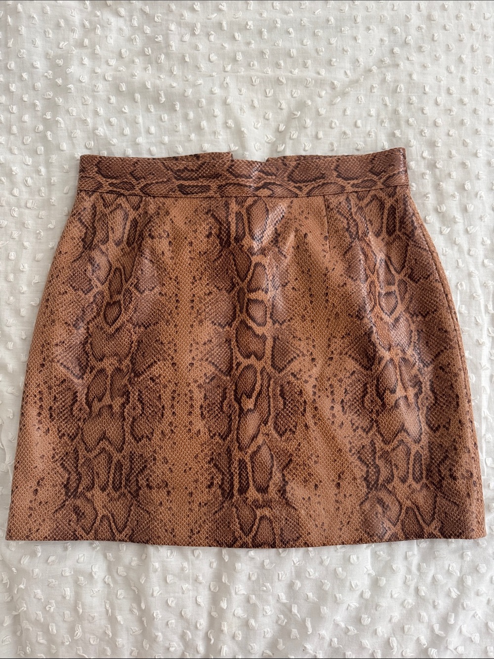 BB Dakota Brown Snake-Print Mini Skirt